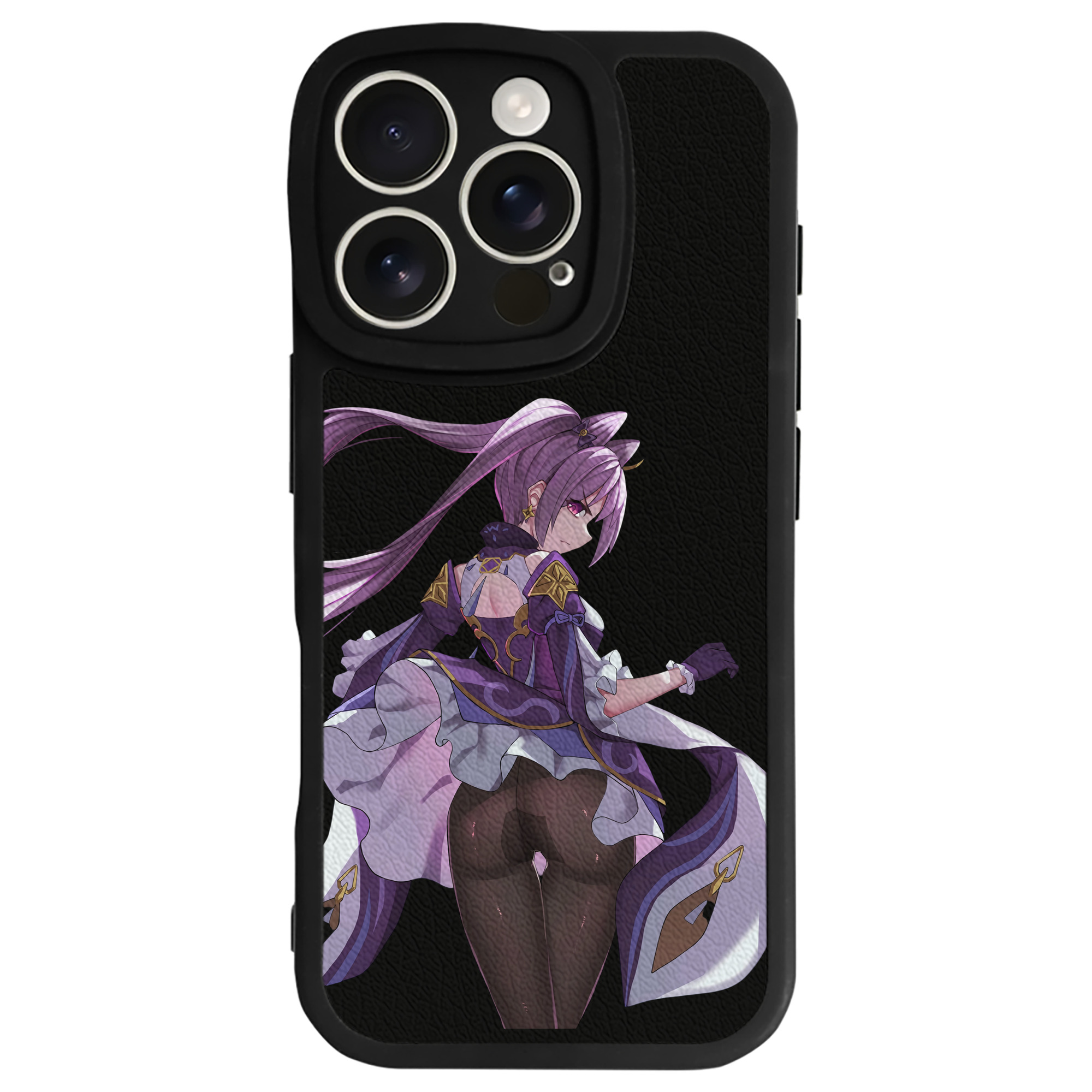 げんし神 刻晴 こくせい genshin Kokusei 【iPhone 16シリーズ対応】シリコンスマホケース（レザー調） 材質：シリコン